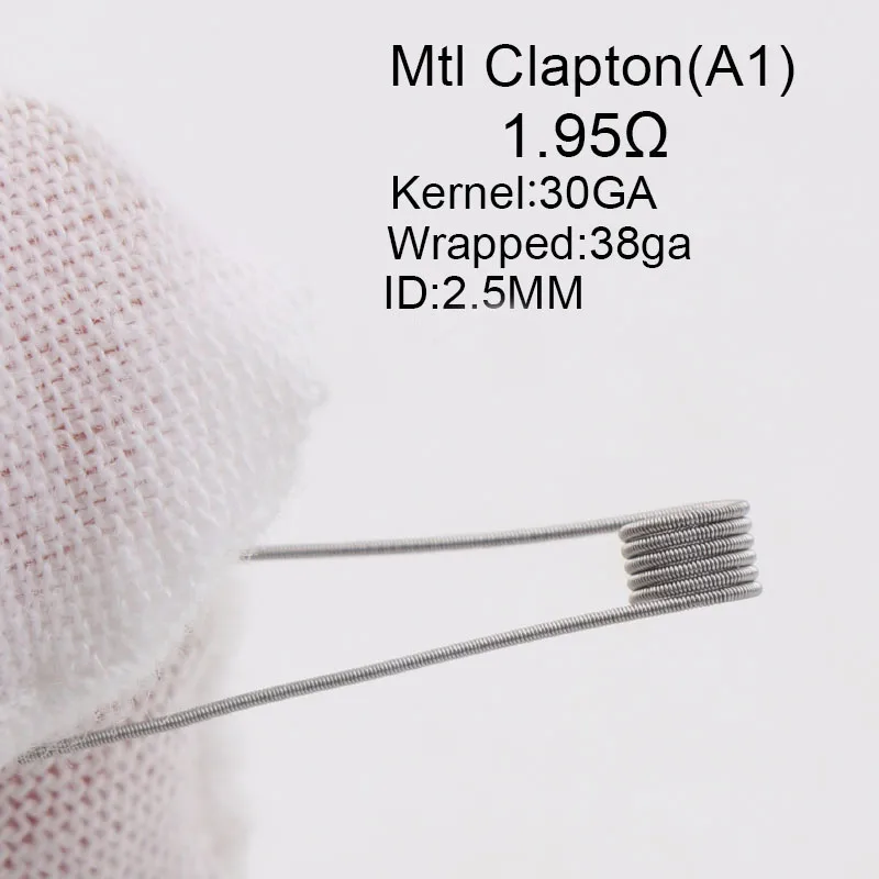 50/100 шт XFKM тончайший MTL Fused Clapton с сопротивлением готовые катушки A1 SS316 Ni80 для MTL вейпер RDA RTA танк-Атомайзеры высокое сопротивление