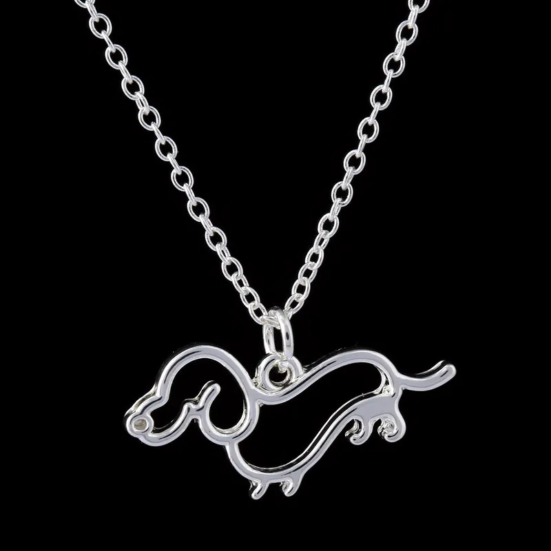 

Hot Selling New Cute Little Puppy Dog Pendant Necklaces Wonen's Metal Alloy Dachshund Necklaces Drop Shipping