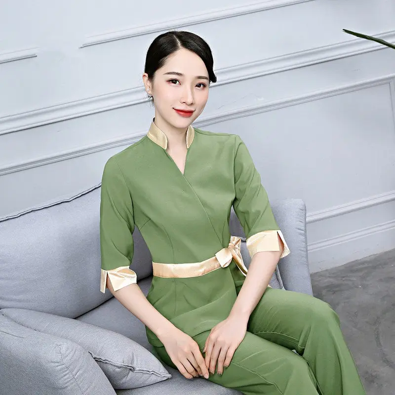 2018 новая спа рабочая одежда с длинным рукавом массажная Рабочая форма комплекты