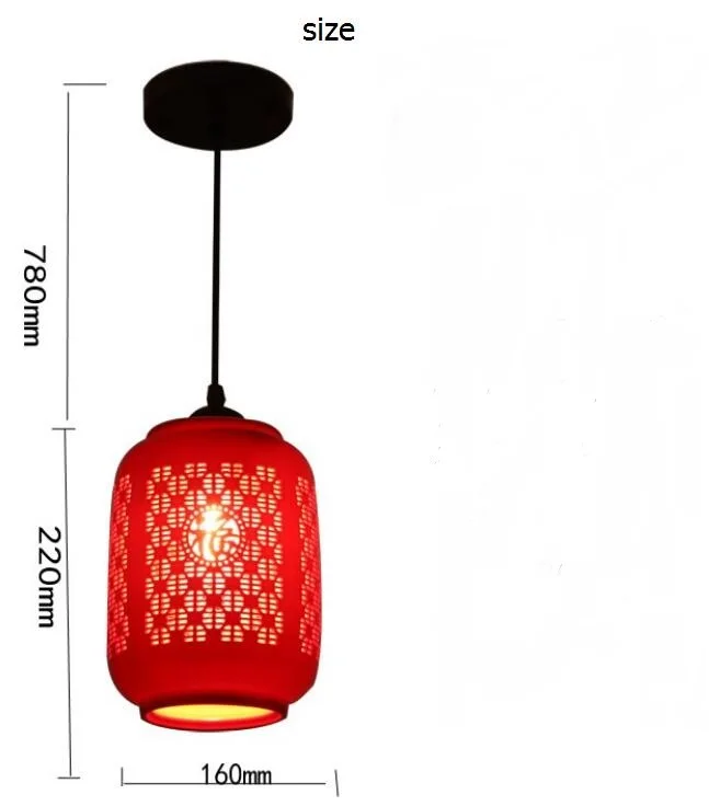 Китайские керамические подвесные лампы китайские красные для прихожей балкона