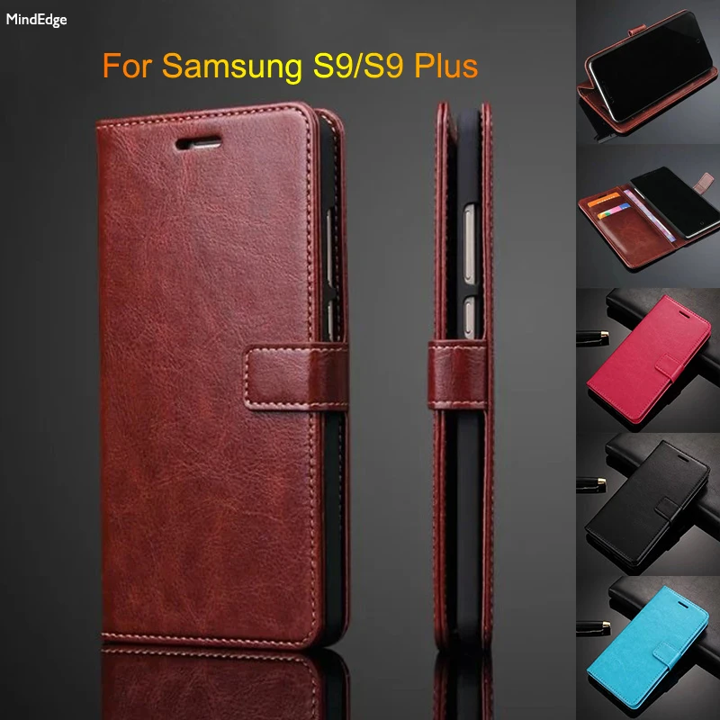 Откидной Чехол-кошелек с подставкой для samsung Galaxy S9 Plus кожаный чехол роскошный