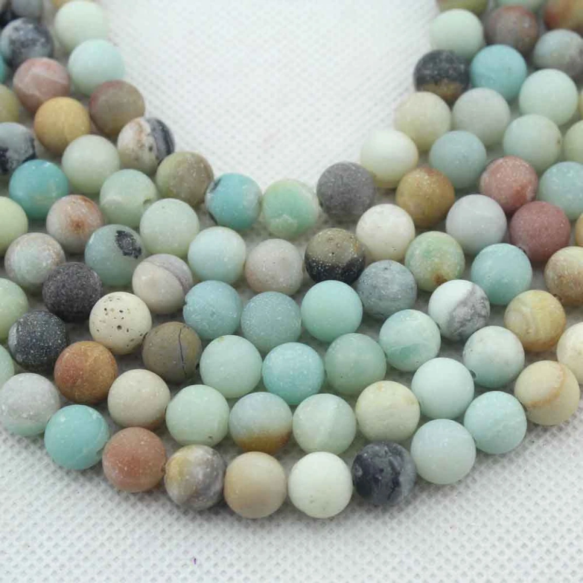 

10 шт., разноцветные бусины amazonite диаметром 8 мм