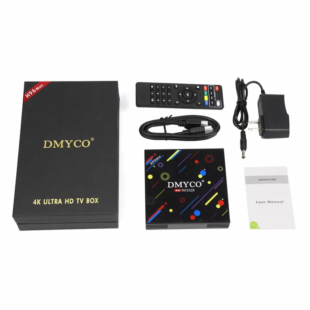 2018 DMYCO H96 MAX H2 Android 7 1 Смарт ТВ коробка 4 ГБ ОЗУ 32 Гб ПЗУ четырехъядерный RK3328 WiFi 2 4G/5G