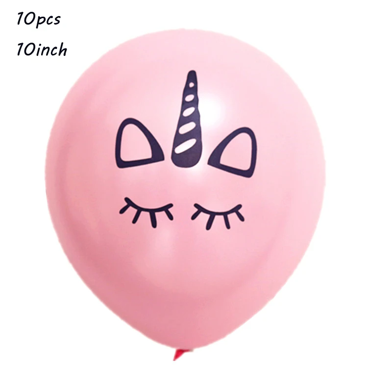 10inch 10pcs 15 шт. 12 дюймов с днем рождения Единорог шар розовый латексный шар Единорог вечерние украшения Единорог День рождения украшения - Цвет: 10inch 10pcs