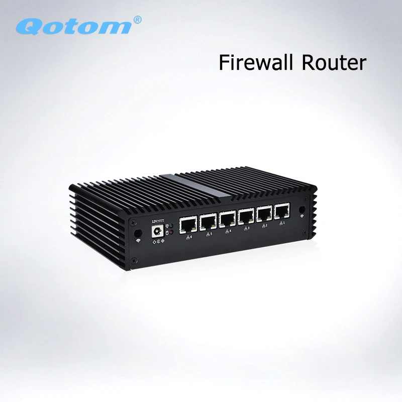 Qotom Мини ПК 6 LAN vpn сервер для брандмауэра маршрутизатор промышленный микро celeron core