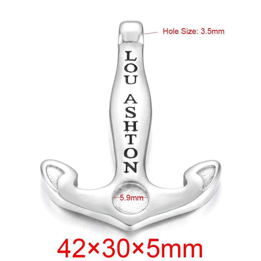 Stainless Steel Anchor Pendant Setting Bracelet Hooks Charms DIY Jewelry Making Necklace Pendants Findings Supplies Accessories | Украшения