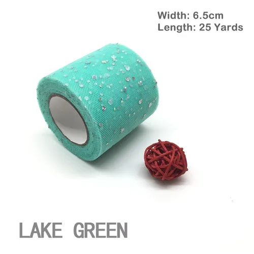 Lake green 25yards Блестящая Тюлевая рулонная катушка с блестками, 15 см* 9,1 м, Тюлевая рулонная катушка, юбка-пачка, свадебная отделка органзы, лазерные принадлежности для вечеринки на день рождения - Цвет: Lake green 25yards