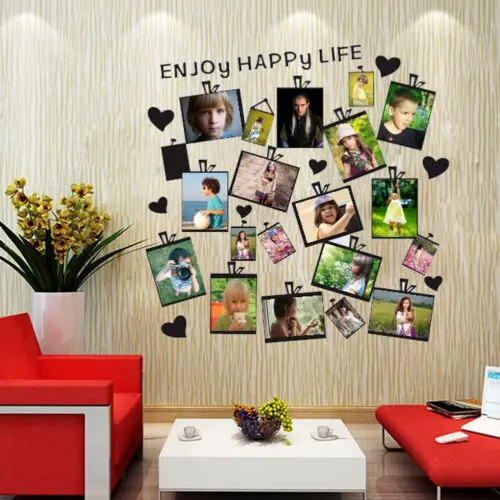 20Pcs DIY Family Photo Frame Tree Wall Sticker Home Decor Living Room Bedroom Decals Poster Decoration Wallpaper | Дом и сад