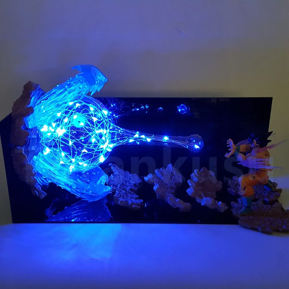 Dragon Ball фигурка Сон Гоку Kaiohken power Effect сцена Игрушка figulas Dragon Ball Lampara светодиодный Goku Kamehameha DBZ лампа кукла