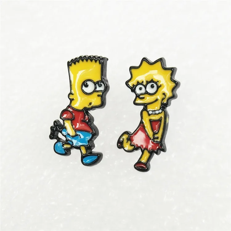 IVYYE The Simpsonss семейная Мода Аниме Сережка с героями мультфильмов милые серьги-гвоздики с животными для женщин девочек Дети Ювелирные изделия Рождество подарок