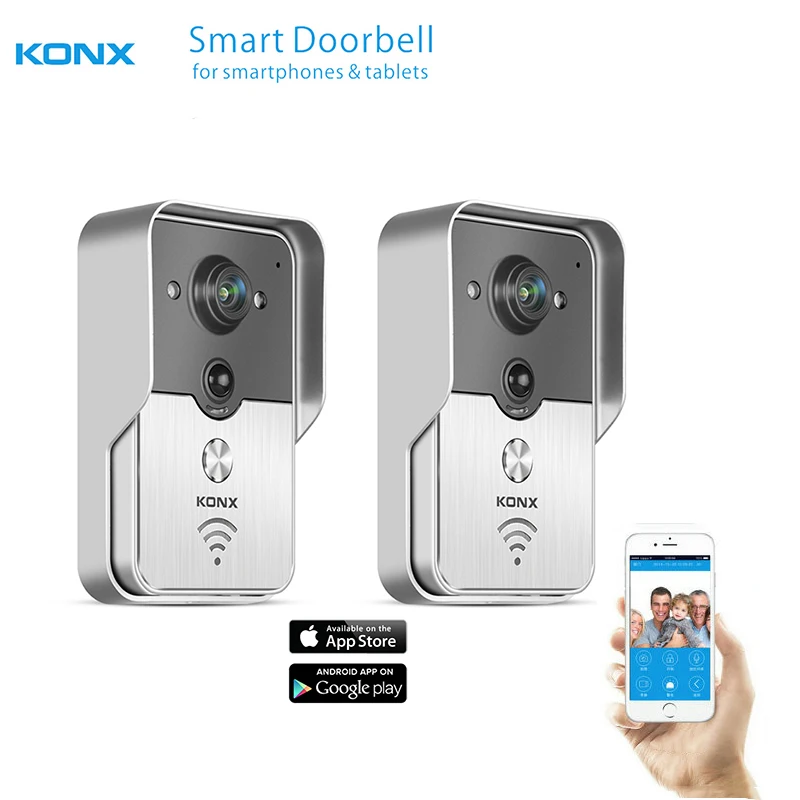 2017 KONX Wi Fi Беспроводной телефон видео домофон дверной глазок Камера ПИР ИК Ночное