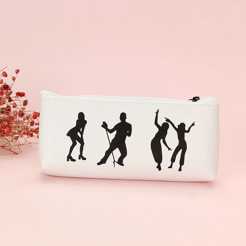 

Coloffice Cute Cartoon Creative Finger Dance Printing Coin Purse Pen Bag Large Capacity Students Stationery School Supplies 1PC