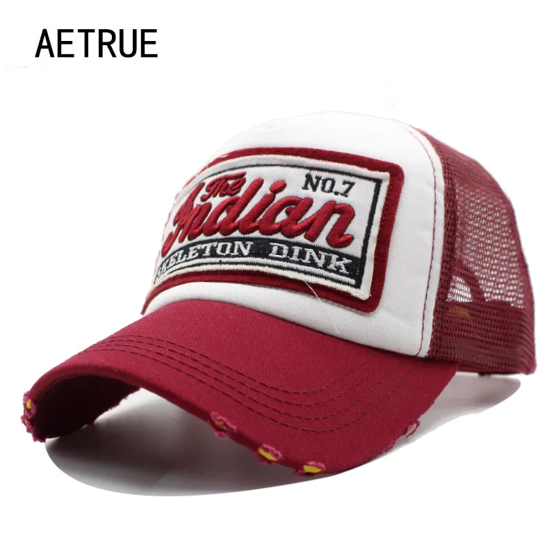 Фото Бейсболка AETRUE Fashion, Женская сетчатая Кепка с вышивкой, шапки для мужчин, Snapback Gorras Bone, Кепка в стиле хип-хоп, кепка для мужчин, 2018 №2