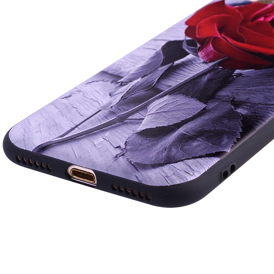 Dagudon Роскошный чехол для iPhone 6 s кремния Мягкие TPU модное розовое печатных задняя