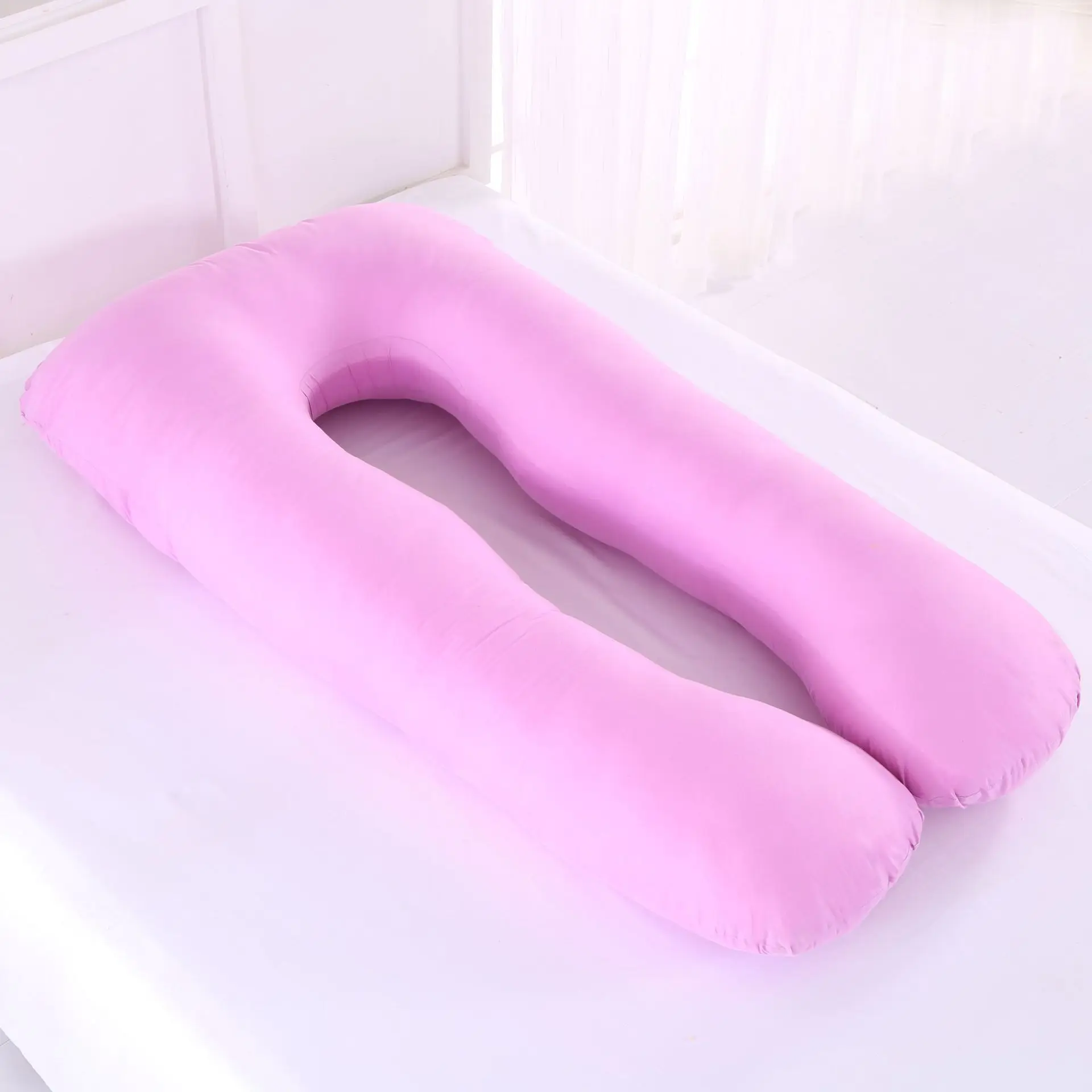 Body Pillow-Purple 1,8 кг 140x75 см, Подушка для беременных, постельные принадлежности, подушка для всего тела для беременных женщин, u-образная Подушка для сна, длинные боковые подушки для беременных - Цвет: Body Pillow-Purple