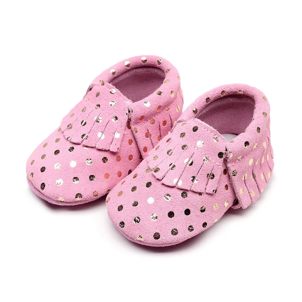 

Genuine Leather Baby Moccasins Newborn Brand Baby Shoes Bebes Genuine Leather Baby Fringe soft sole high-top Non-slip Footwear