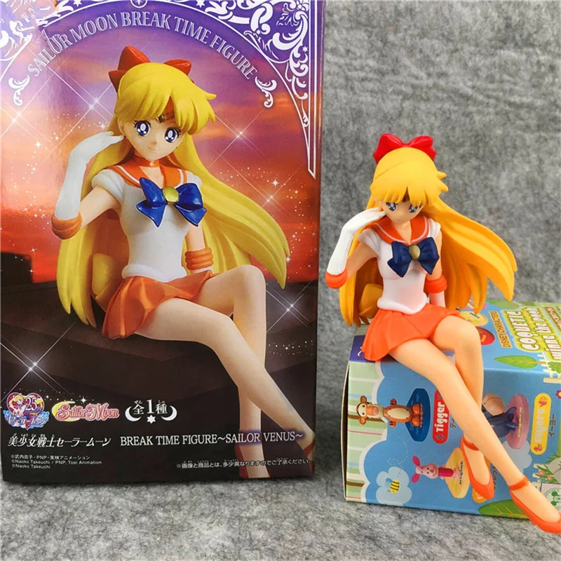 Супер Сейлор Мун сидящий Tsukino Усаги ПВХ фигурка украшение Коллекционная модель