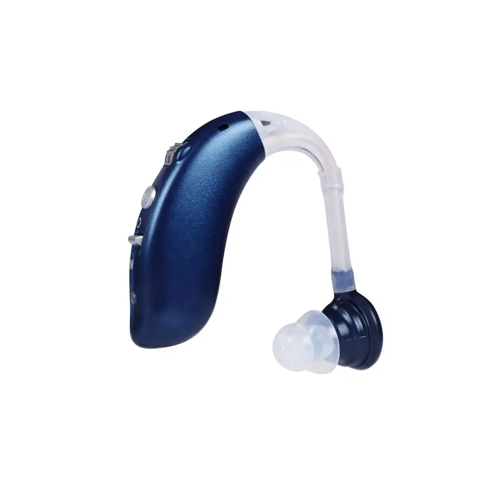Left-ear-Blue 4 режима цифровой слуховой аппарат перезаряжаемый BTE слуховые аппараты для пожилых людей чистый слуховой усилитель по сравнению с Siemens Прямая поставка - Цвет: Left-ear-Blue