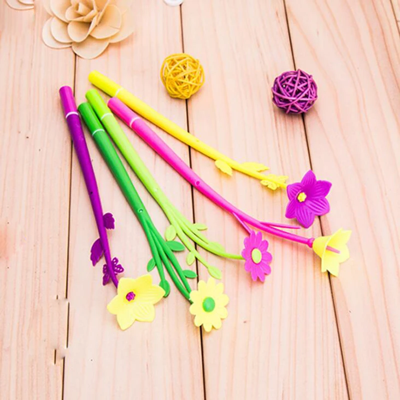 

3pcs Creative Novel Aromatic flowers 0.5mm Gel pen Office School Supplies prize student Pens Pencils Writing Supplies stationery