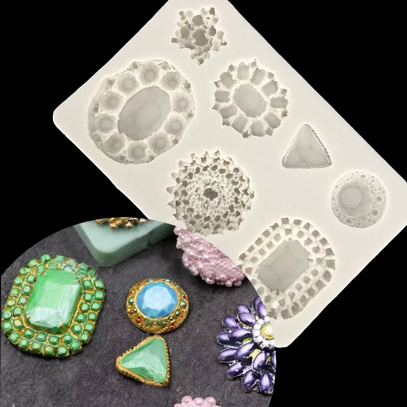 

minsunbak New gorgeous luxury jewel cup cake silicone mold Cake decoration fondant mould Sugar Craft Tools Candle Moulds