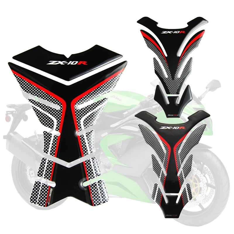 3D мотоциклетная защитная накладка на топливный бак наклейки для Kawasaki NINJA ZX10R ZX 10R