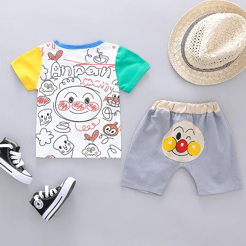 

2019 New Summer Kids Clothing Sets Girls Boys Casual Clothes Cartoon T Shirts+Shorts 2Pcs for Babys Suits 9M-4Y