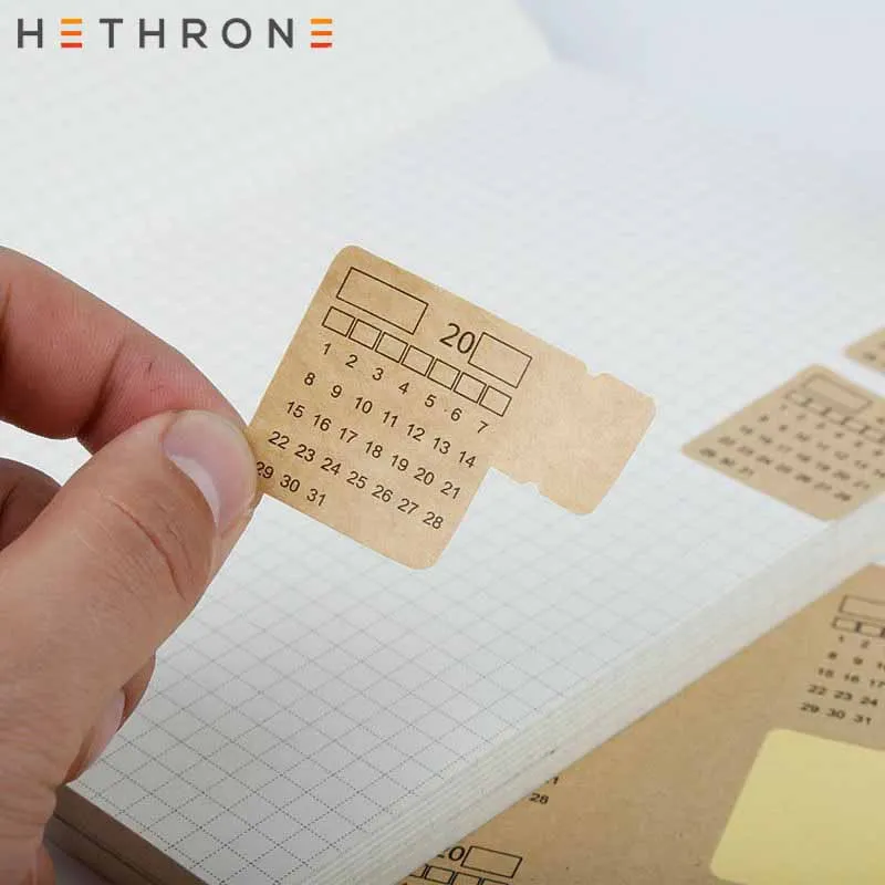 Креативный стикер Hethrone из 2 предметов с вечным календарем ежедневник органайзер