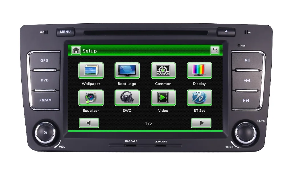 Автомобильный DVD-видеоплеер 2 Din 7 дюймов для SKODA Octavia 2009-2013 CANBUS 3G GPS-навигация Bluetooth
