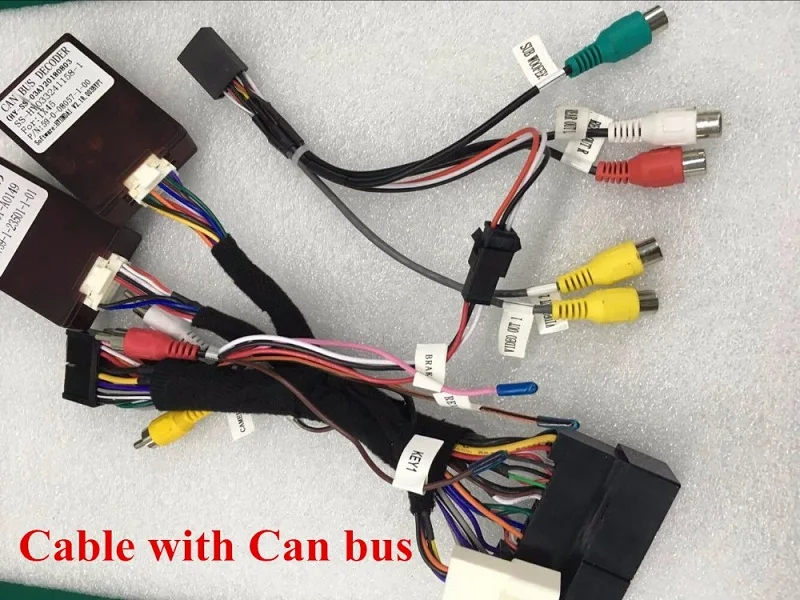 Cable with Can bus Силовой жгут Can bus для hyundai I30 I40 IX35 IX45 Tucson Elantra/KIA K2 K3 K5 OPTIMA sorments Sportage Morning Ceed Автомагнитола - Название цвета: Cable with Can bus