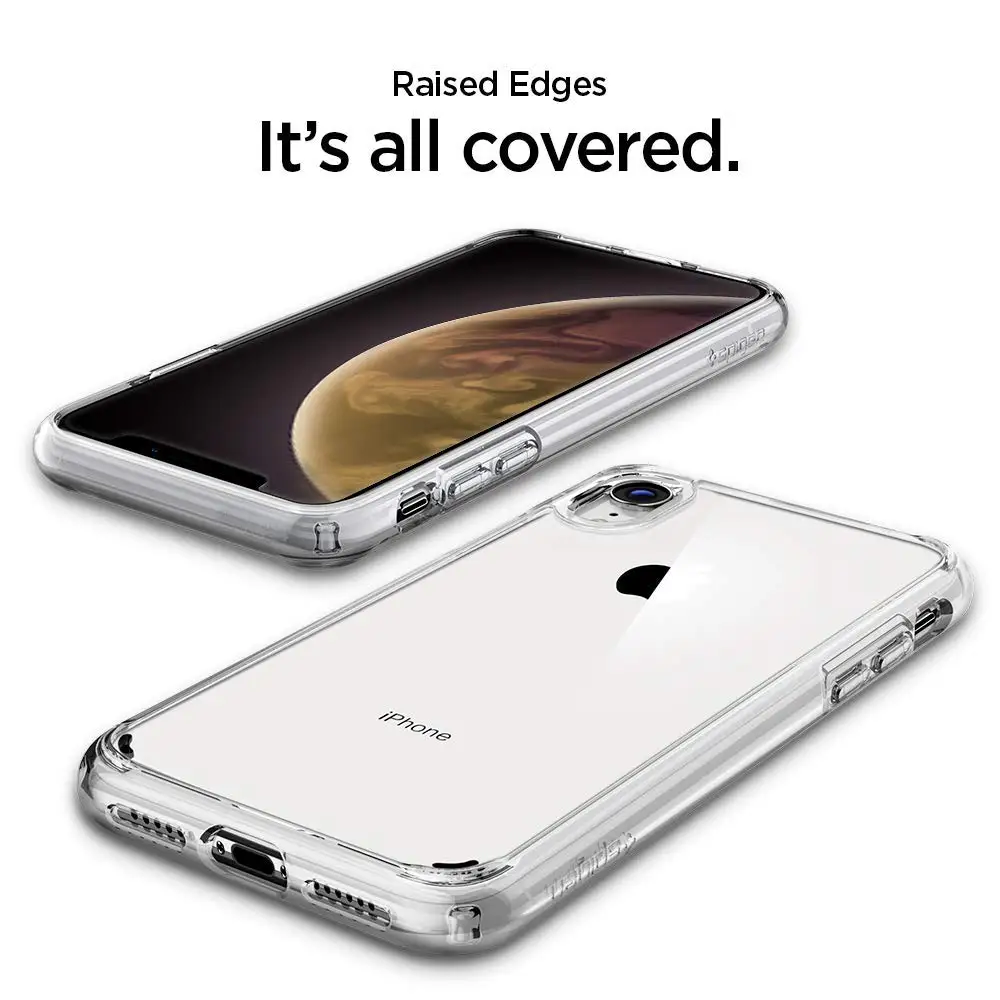 100% Оригинальные ультрагибридные прозрачные чехлы SPIGEN для iPhone XR (6 1 дюйма) - купить