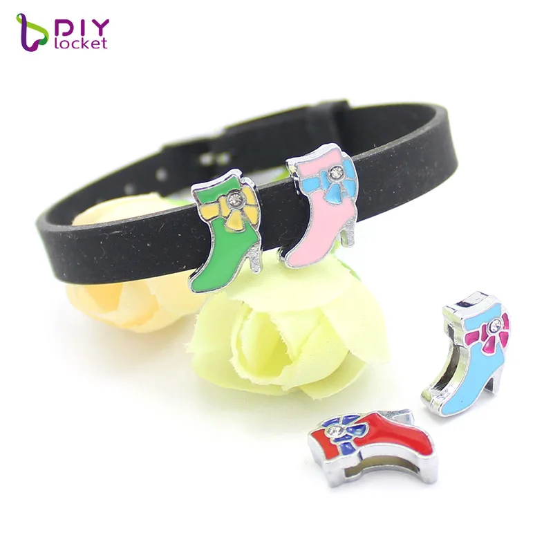 8 мм с красивыми туфлями на высоких каблуках Slide Charms Fit Diy браслет ремень и для