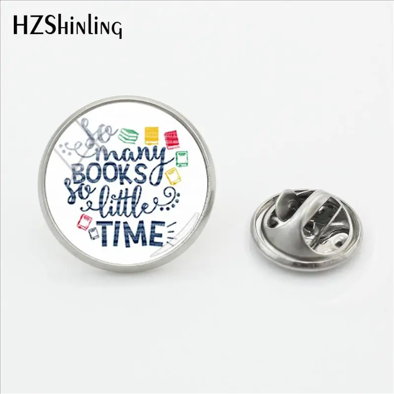 Новинка 2019 много книг так мало времени штифты из нержавеющей стали с отворотом