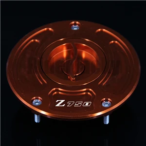 Orange CNC алюминий Keyless аксессуары для мотоциклов Топливный бак газа кепки крышка Kawasaki Z750 Z 750 2003-2006 2004 2005 - Цвет: Orange