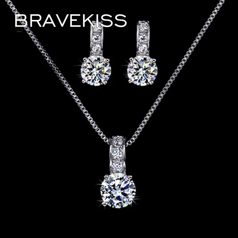 Комплект ювелирных изделий для девушек BRAVEKISS 2019 года маленькие серьги гвоздики с