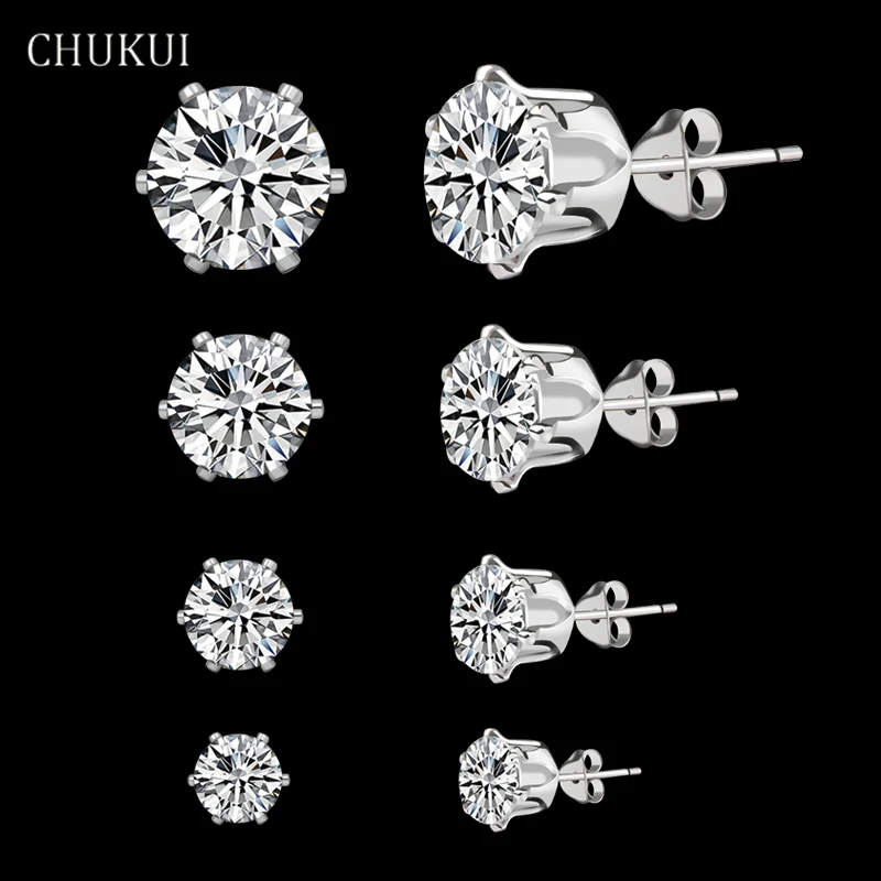 CHUKUI 925 пробы серебряные серьги для женщин ювелирное изделие классические