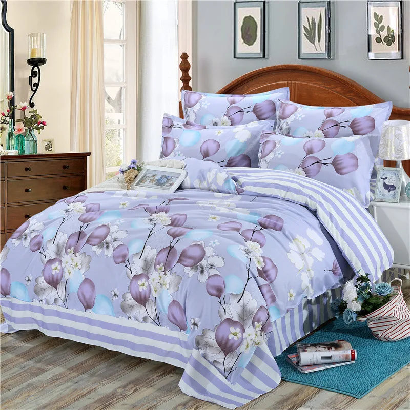 AB Side Comforter Case 3/4 pcs Bedding Set Quilt Duvet Cover Kids Cotton Bed Linen Full King Queen Twin Single Size 1.5m 1.8m 2m | Дом и сад