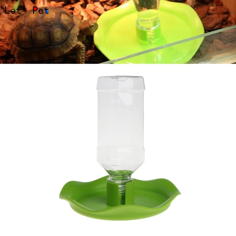 

Reptile Water Drinker Dispenser Food Basin Stand Lizard Feeder Dish Bowl Bottle