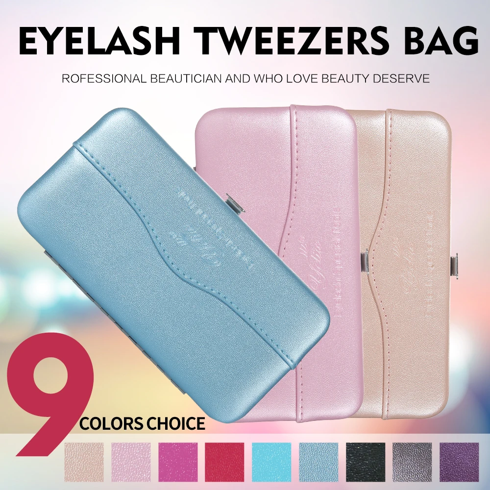 Eyelash Extension Tweezers Box Lashes Extensions Tools Bag Eyelashes Kit Cosmetic Case eyelash case makeup 9 colors | Красота и