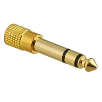 3 5mm socket to 6 5mm jack plug audio stereo adaptor gold premium quality 6 5mm 14 inch headphone adapter new arrival