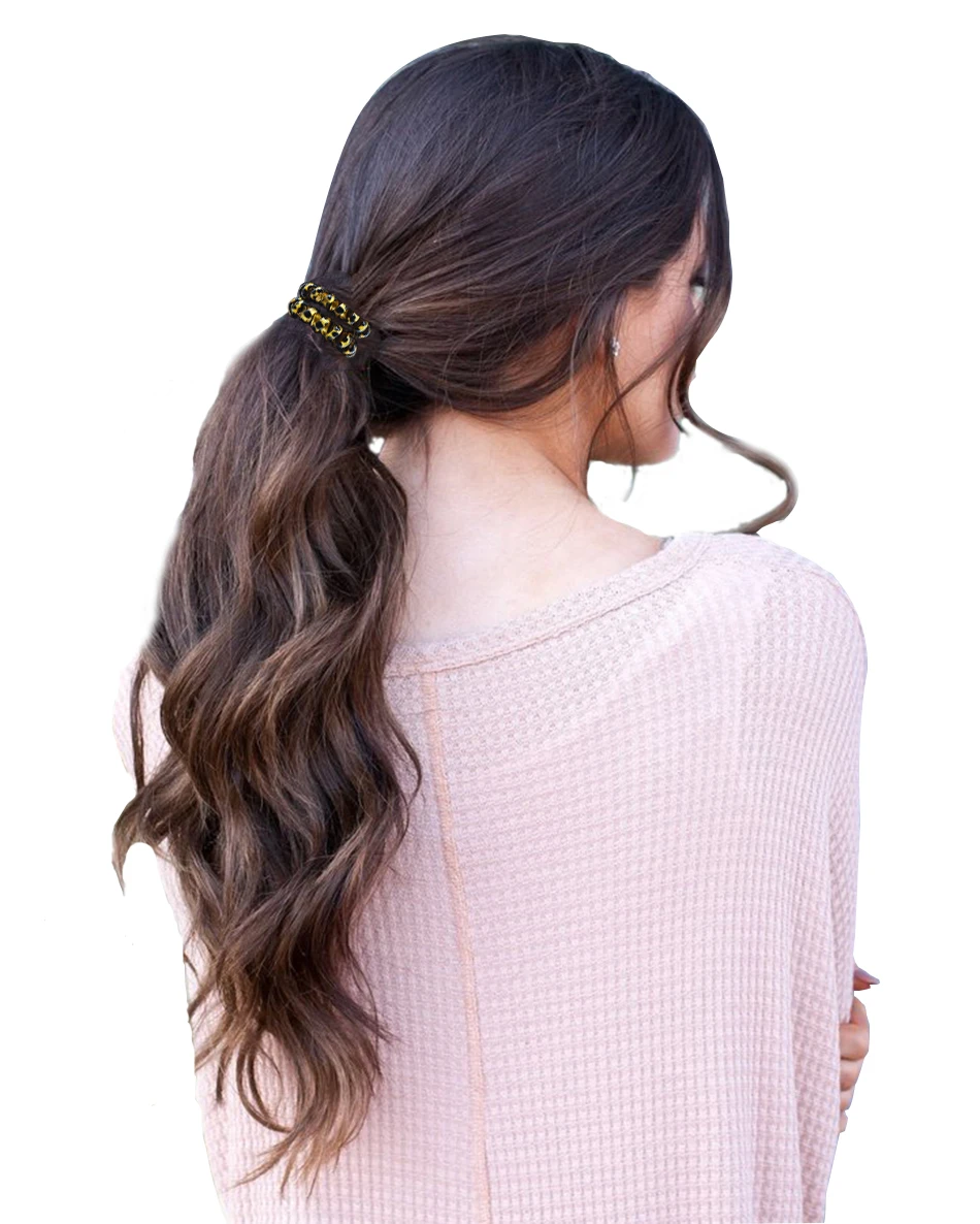 Женские леопардовые резинки для волос 5 шт. чехол телефона коричневый