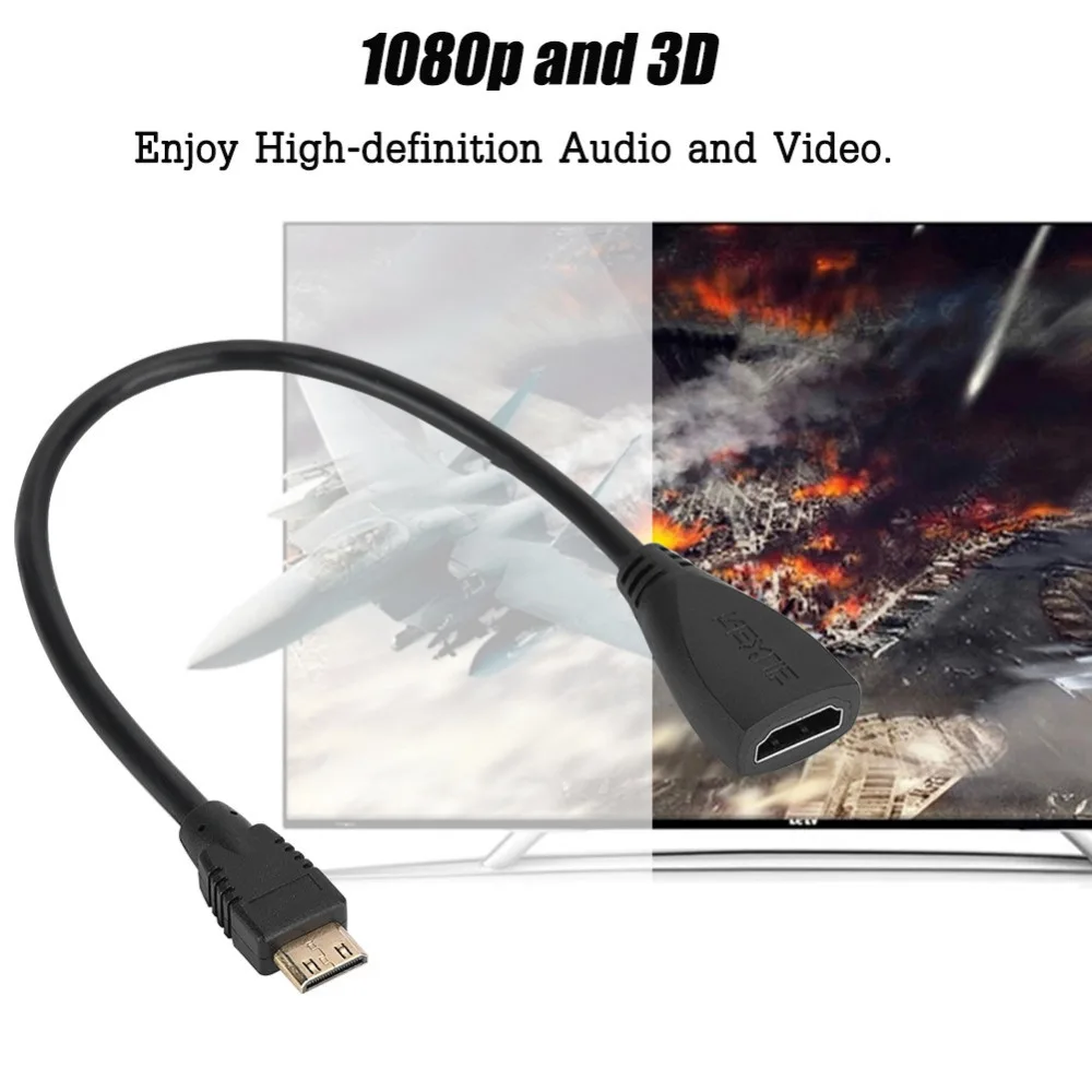 Высокоскоростной Переходник с HDMI на Mini совместимый штекер 1080P 3D| |