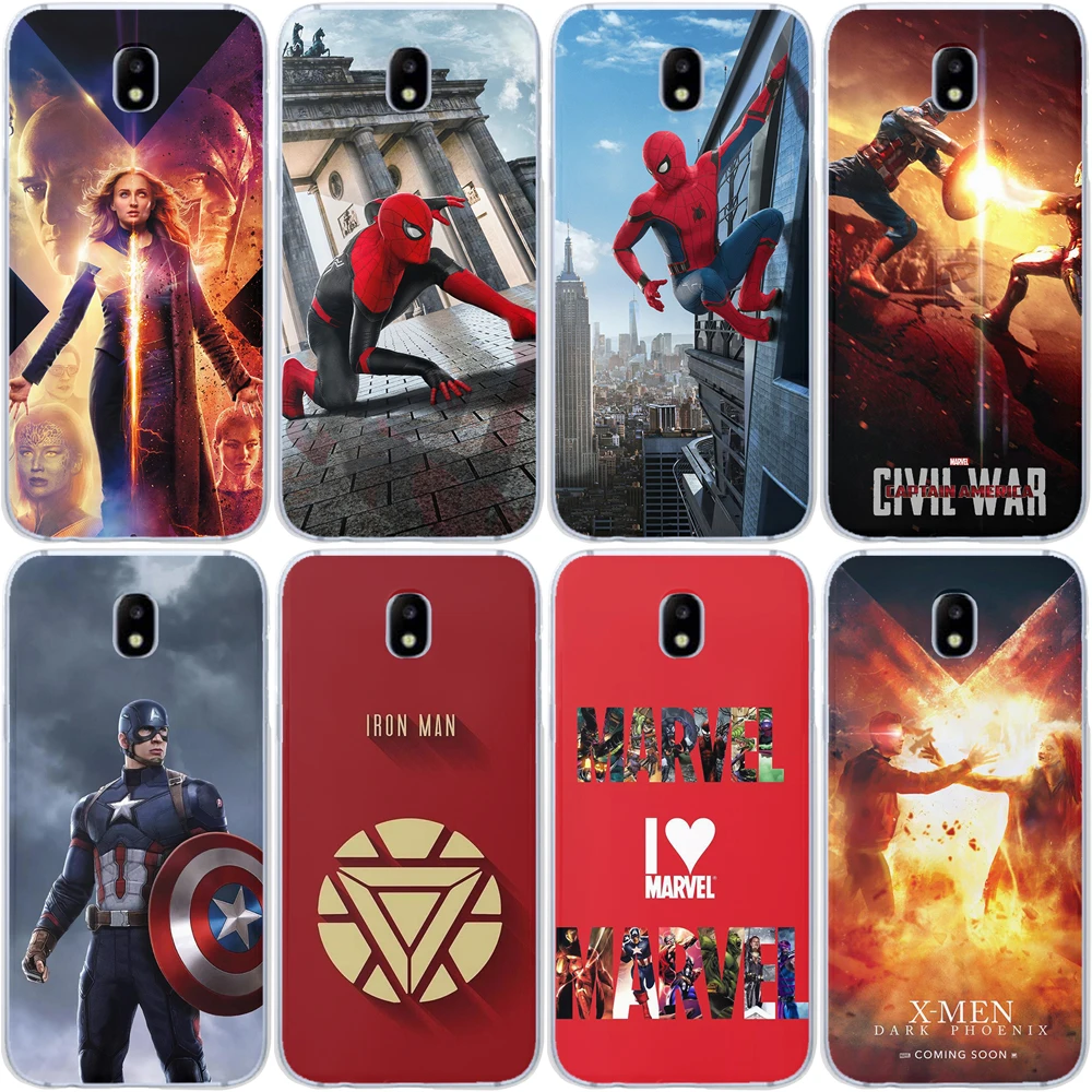 Fashion Phone Case For Samsung Galaxy J3 J4 J5 J6 J7 J8 Plus 2016 2017 2018 Miracle Hero Iron Man Spiderman Soft Silicone Cover |