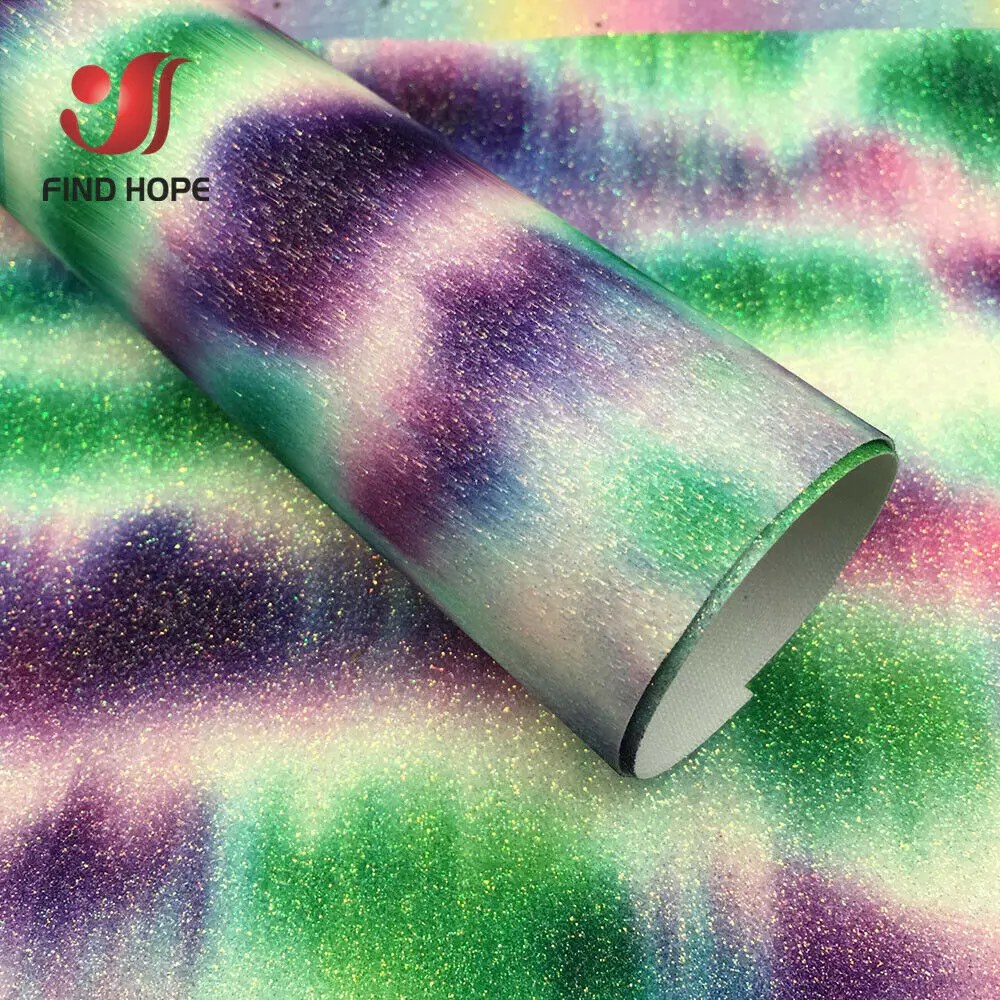 Purple Gradient Colo А4 цветочный принт сверкающая радуга звезда бабочка тонкий блеск кожа ткань кожзам лук Ремесло DIY материал - Цвет: Purple Gradient Colo