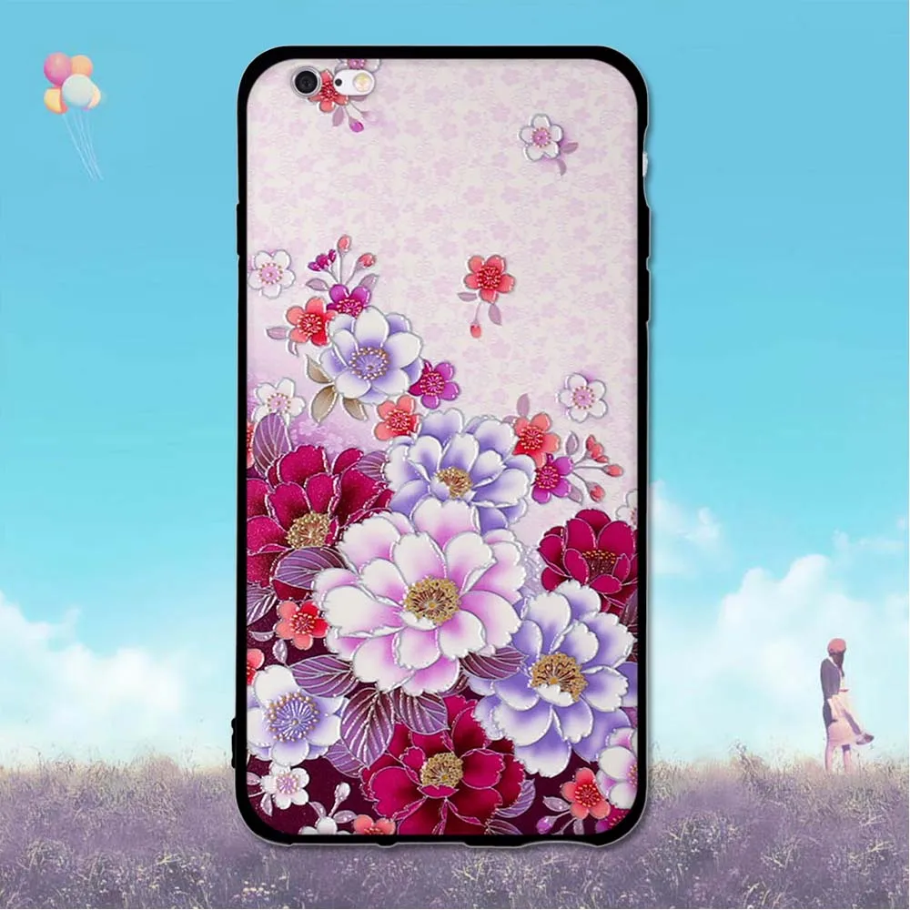 Чехол для iPhone 6 Plus 6s 5 дюйма мягкий чехол сотового телефона plus задняя крышка с