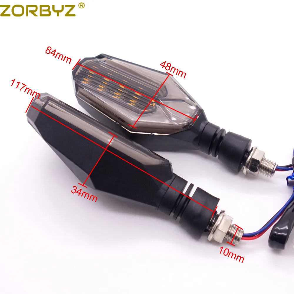 ZORBYZ мотоцикл черный двухцветный 2в1 светодиодный индикатор сигнала поворота DRL