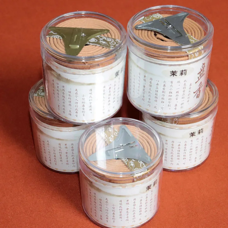 2Hr Jasmine Scents Катушки благовоний запах Жасмин сандаловое дерево Роза Юлан ароматы 2 часа 48 катушек/коробка с держателем катушки горелки натуральный аромат - Аромат: 2Hr Jasmine Scents