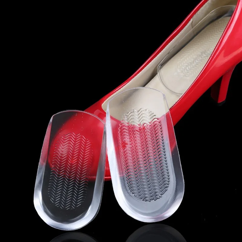 Силиконовые гелевые стельки на высоком каблуке подушечки для обуви снимают