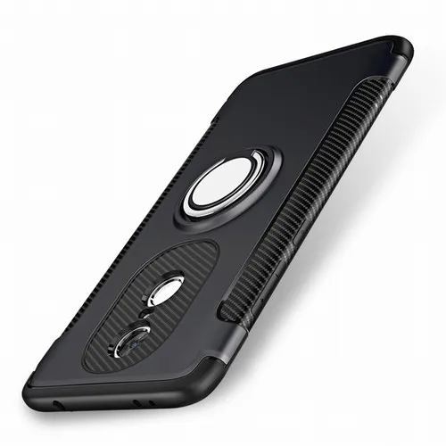 Black Teoyall кольцо адсорбции Чехол Xiaomi Redmi 4x Note 4 4x чехол для Redmi note4 Глобальный Версия силиконовые флип протектор xiaomi redmi note 4x чехол - Цвет: Black