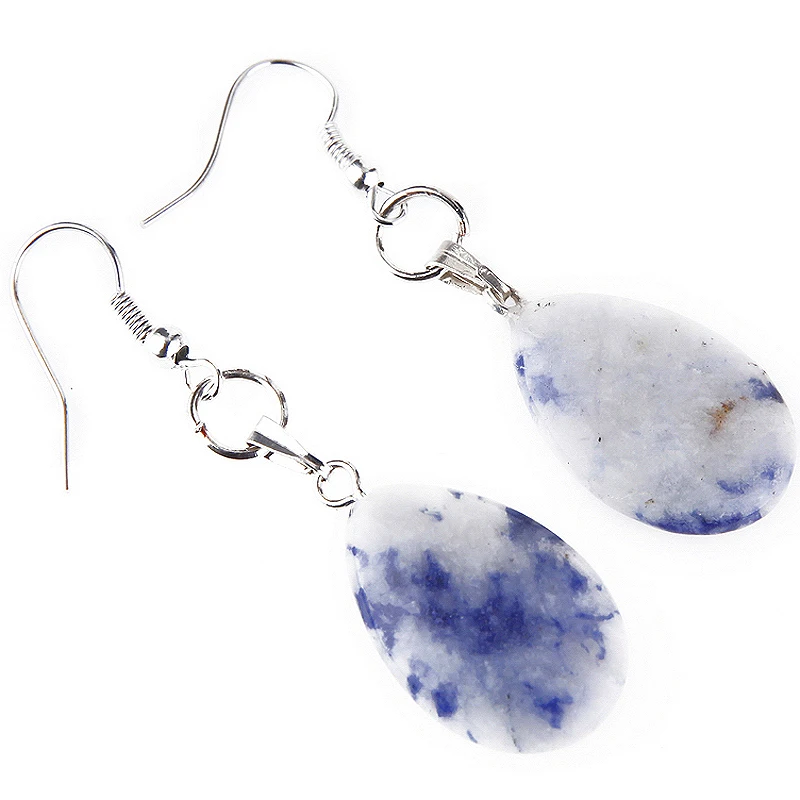 Новинка 2018 Винтажные серьги из натурального камня для женщин желтые зеленые