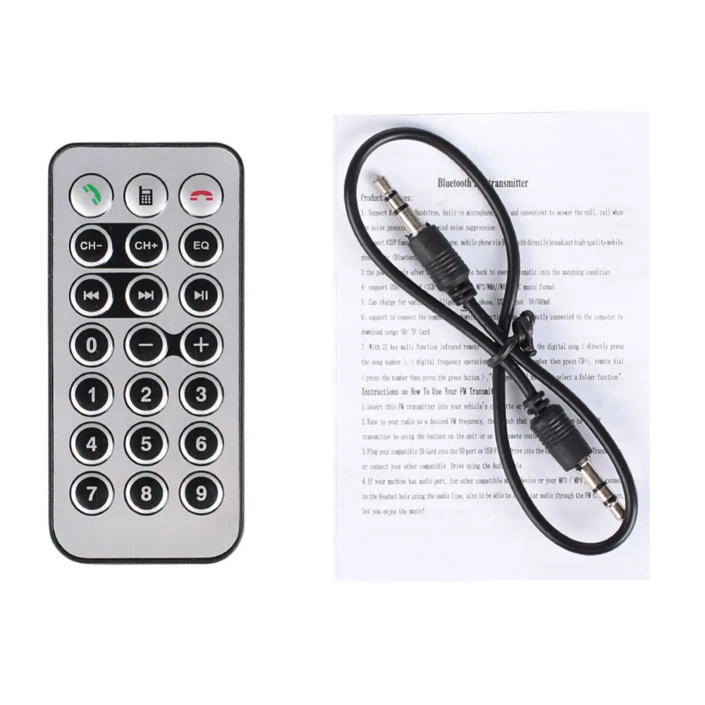 Fm передатчик Bluetooth автомобильный комплект mp3 плеер USB зарядное устройство 3 5 мм Aux